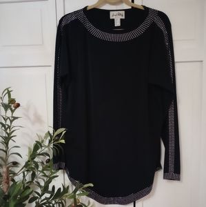 🌿🍒 Joseph Ribkoff dark blue top blouse size 10 /M 🍒🌿